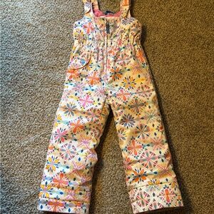 Obermeyer Floral Kids snow bibs overalls